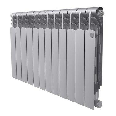 Royal Thermo Revolution Bimetall 500 Silver Satin Серый, 1 секция
